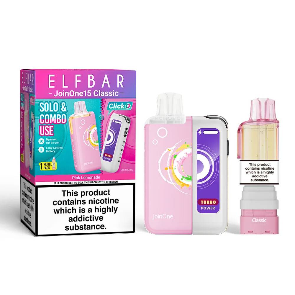Elf Bar JoinOne30 Classic Vape Kit Box of 5 Pink Lemonade