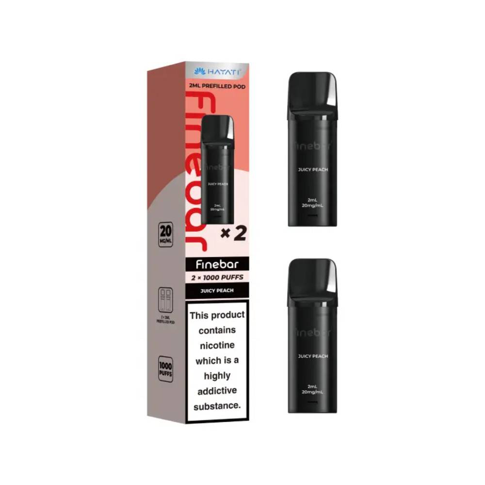 Hayati Finebar Prefilled Pod Pack of 10 Juicy Peach