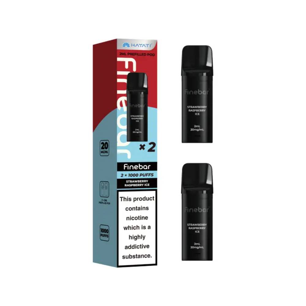 Hayati Finebar Prefilled Pod Pack of 10 Strawberry Raspberry Ice