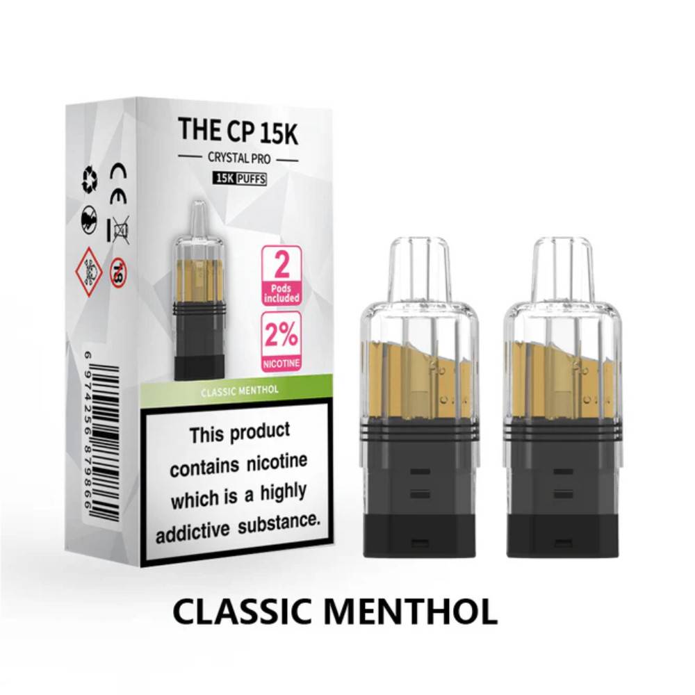 Crystal Pro CP 15k Prefilled Pods Pack of 5 Classic Menthol