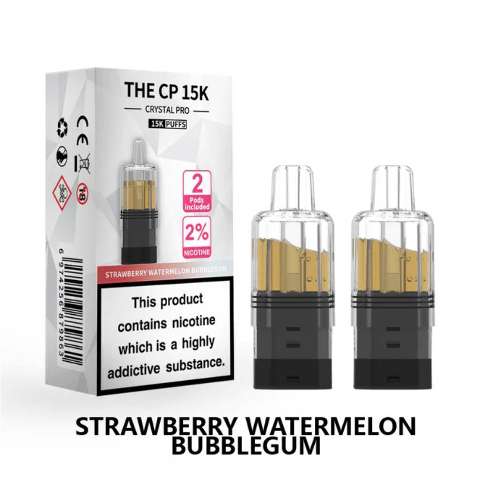 Crystal Pro CP 15k Prefilled Pods Pack of 5 Strawberry Watermelon Bubble Gum
