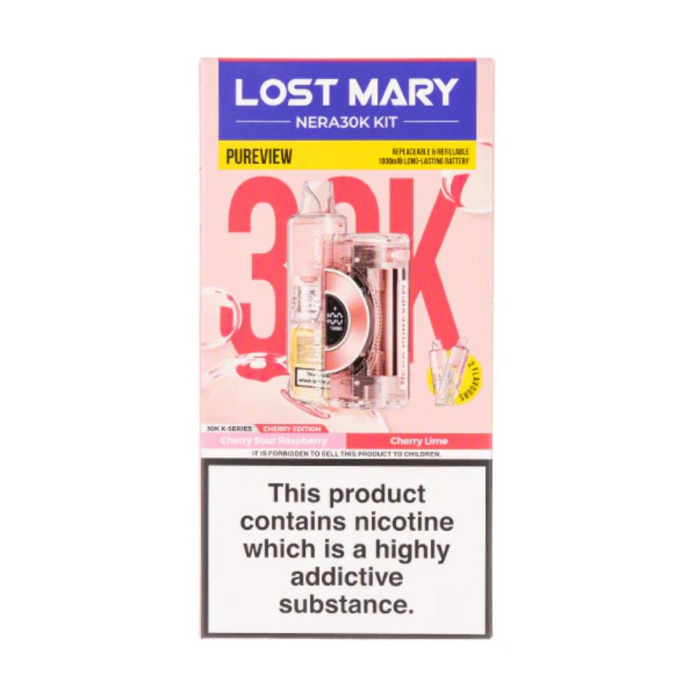 Lost Mary NERA 30K Pureview Vape Box of 5 Cherry Edition