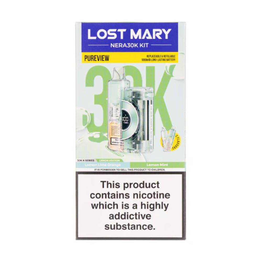 Lost Mary NERA 30K Pureview Vape Box of 5 Lemon Edition