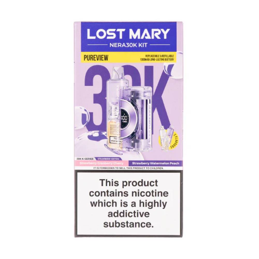 Lost Mary NERA 30K Pureview Vape Box of 5 Strawberry Edition