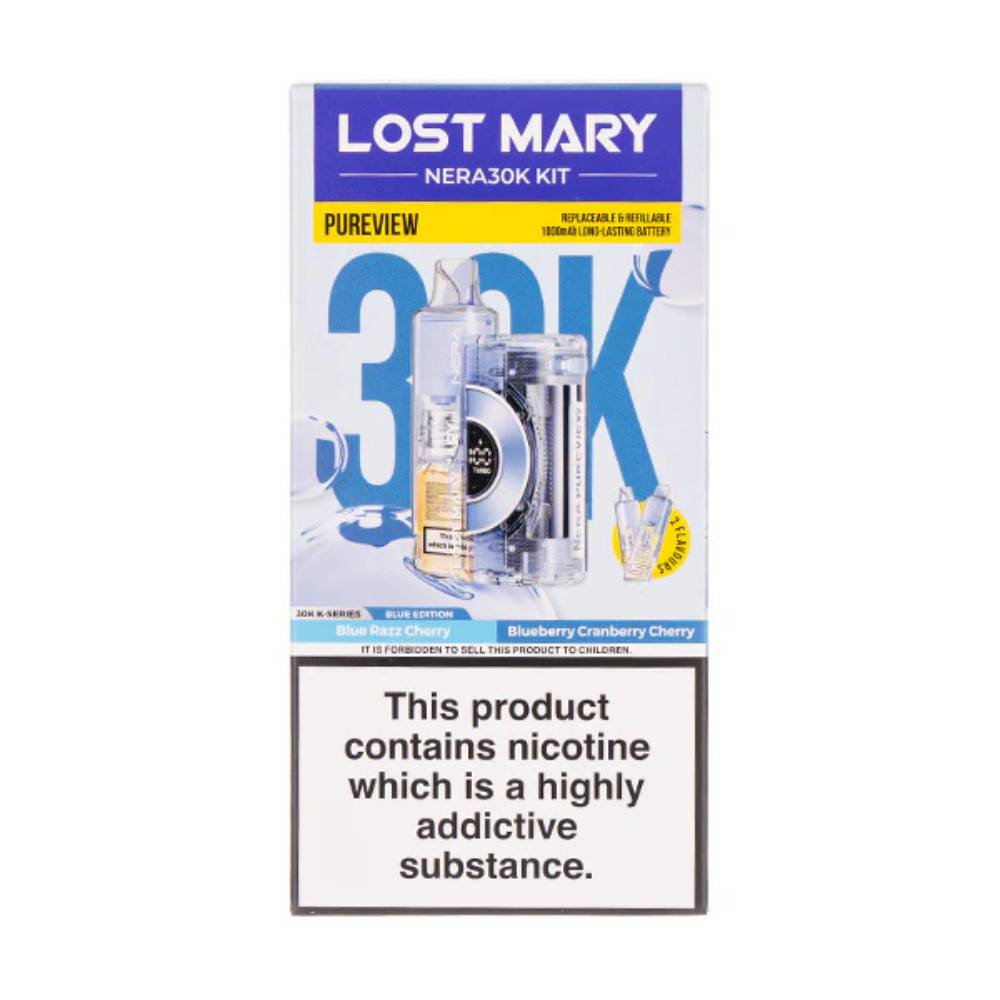 Lost Mary NERA 30K Pureview Vape Box of 5 Blue Edition