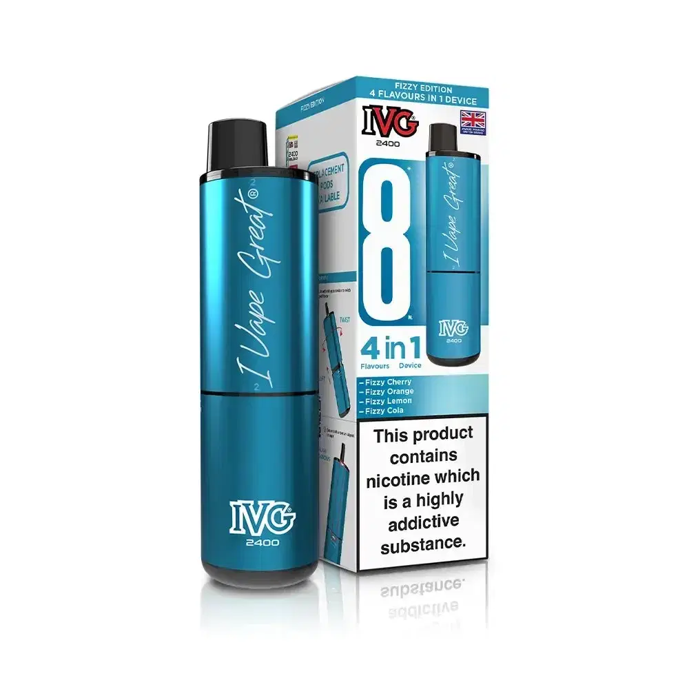 IVG 2400 Prefilled Pod Vape Kit Box of 5 Fizzy Edition