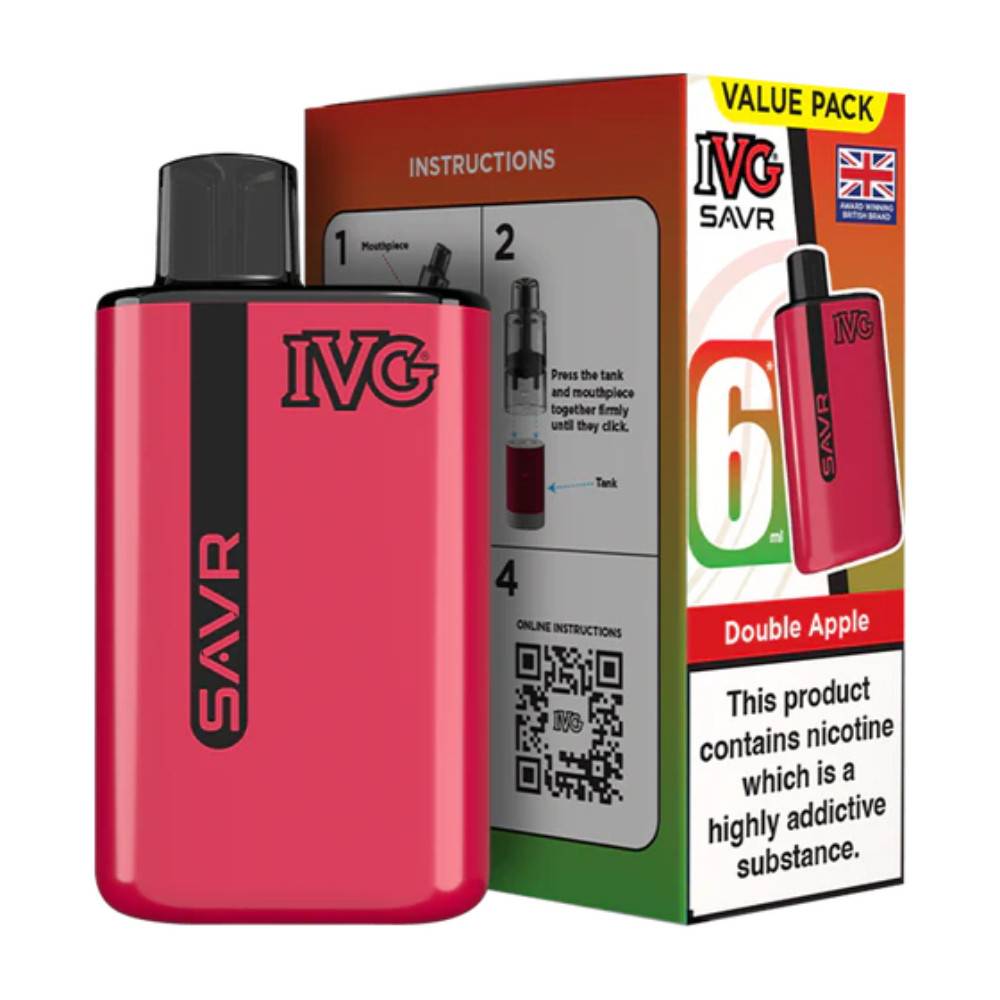 IVG Savr 3000 Vape Kit Box of 5 Double Apple