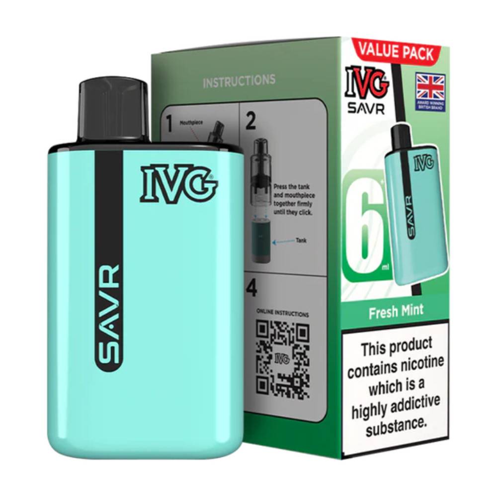 IVG Savr 3000 Vape Kit Box of 5 Fresh Mint