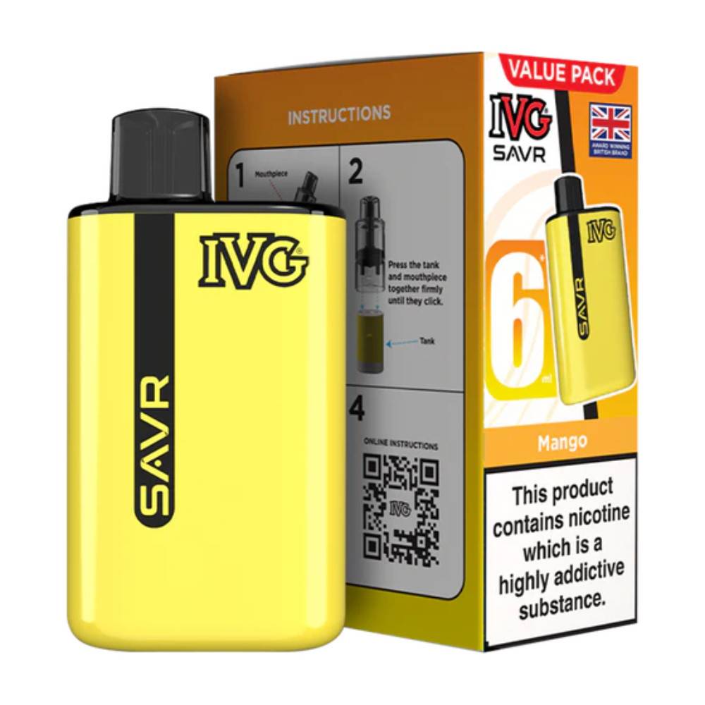 IVG Savr 3000 Vape Kit Box of 5 Mango