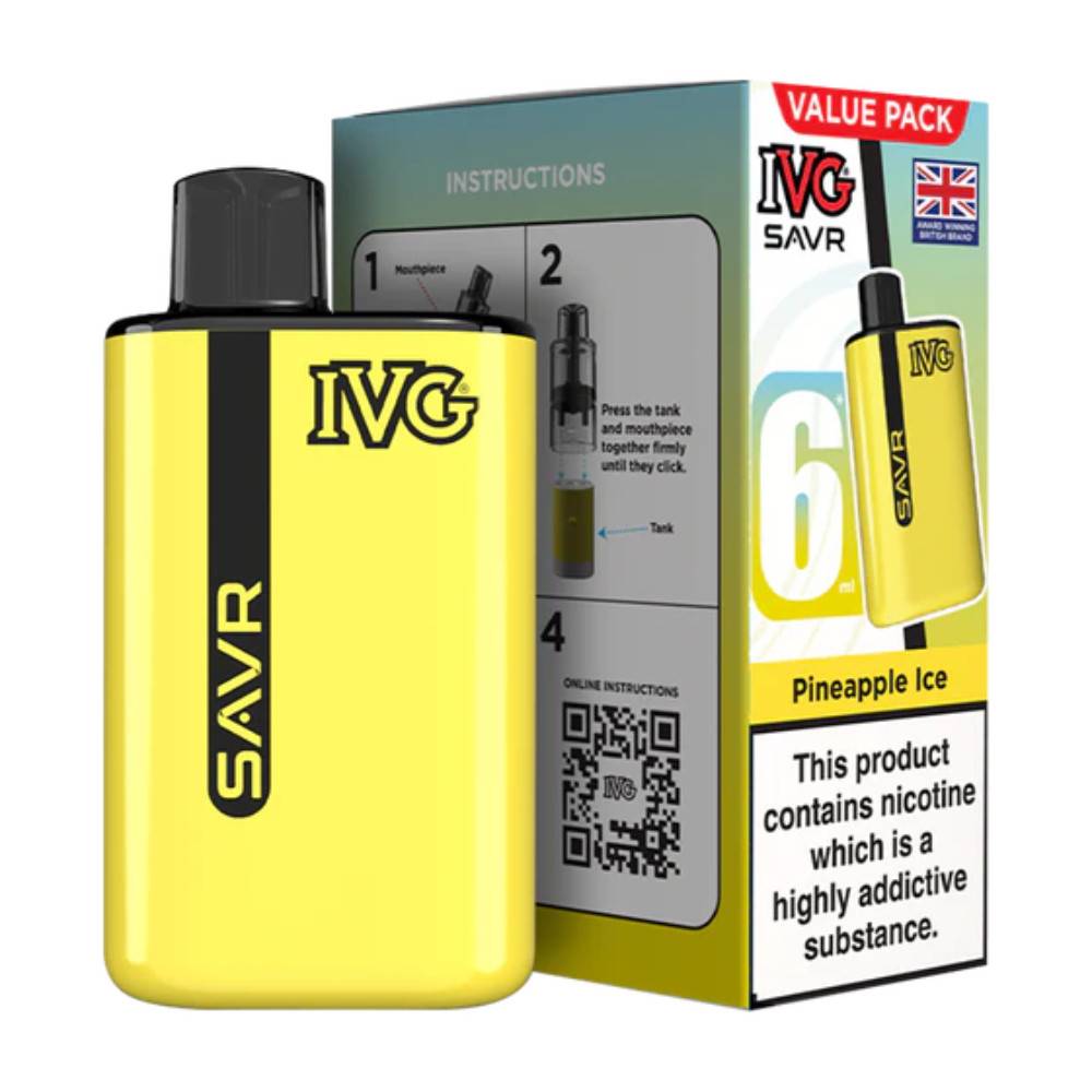 IVG Savr 3000 Vape Kit Box of 5 Pineapple Ice