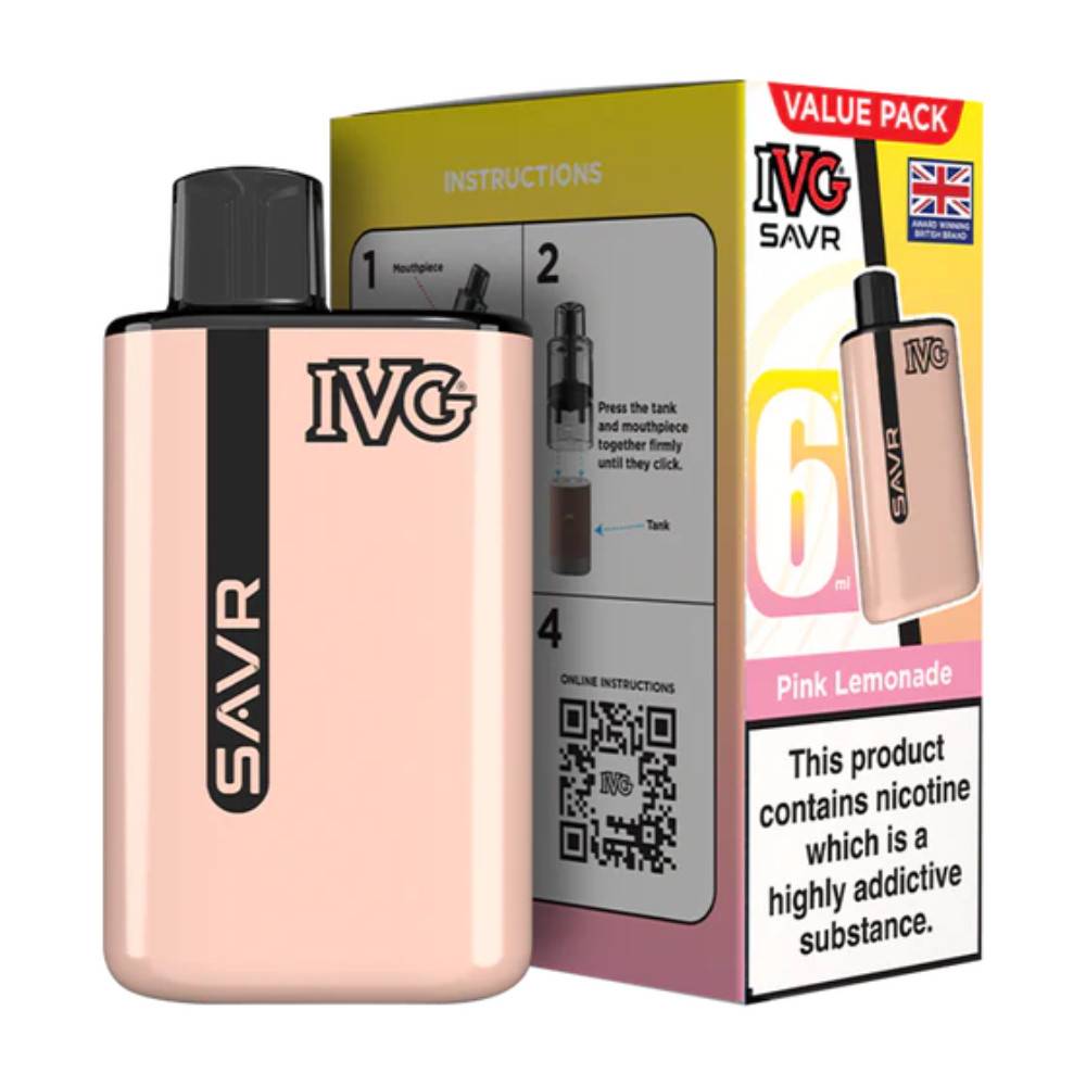 IVG Savr 3000 Vape Kit Box of 5 Pink Lemonade