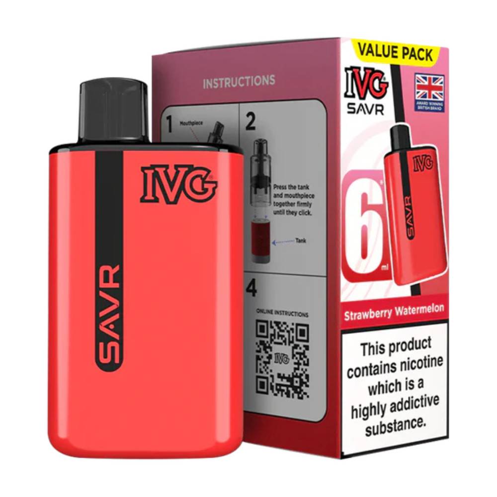 IVG Savr 3000 Vape Kit Box of 5 Strawberry Watermelon