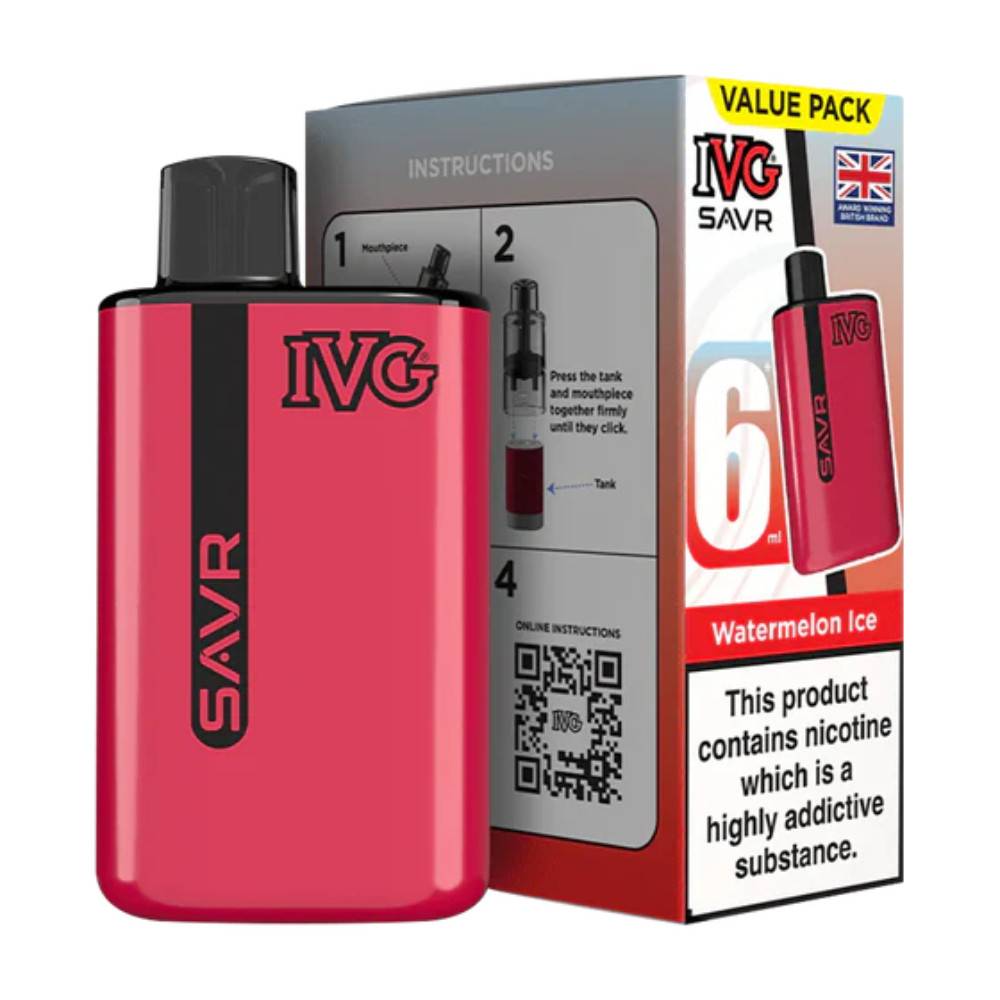 IVG Savr 3000 Vape Kit Box of 5 Watermelon Ice