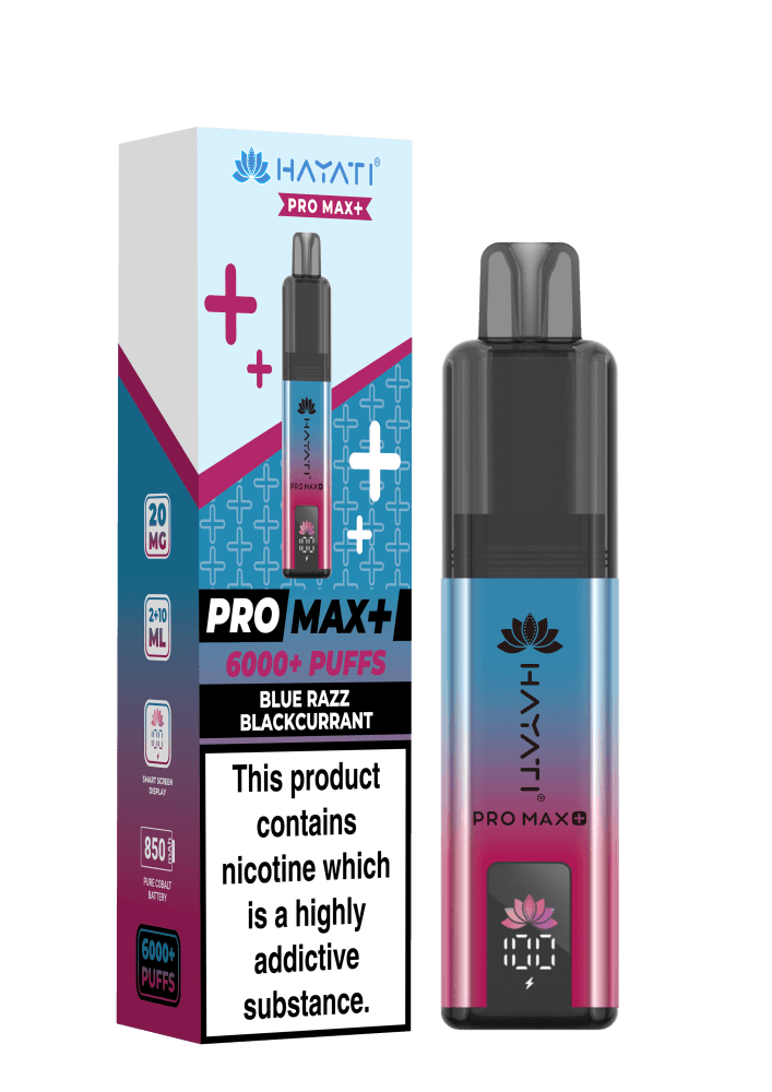 Hayati Pro Max Plus 6000 Vape Kit Box of 5 Blue Razz Blackcurrant