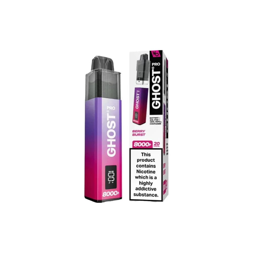  Berry Burst Ghost Pro 8000 Prefilled Vape Kit Box of 5