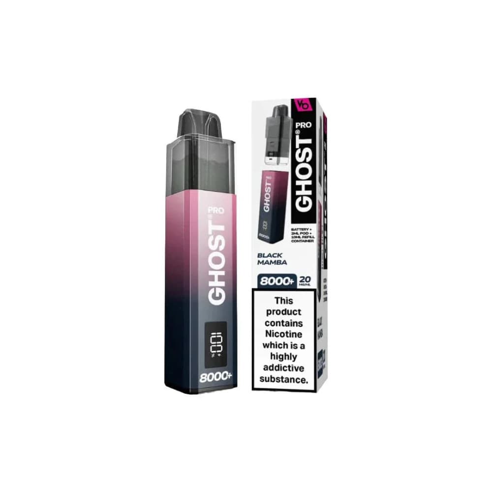  Black Mamba Ghost Pro 8000 Prefilled Vape Kit Box of 5