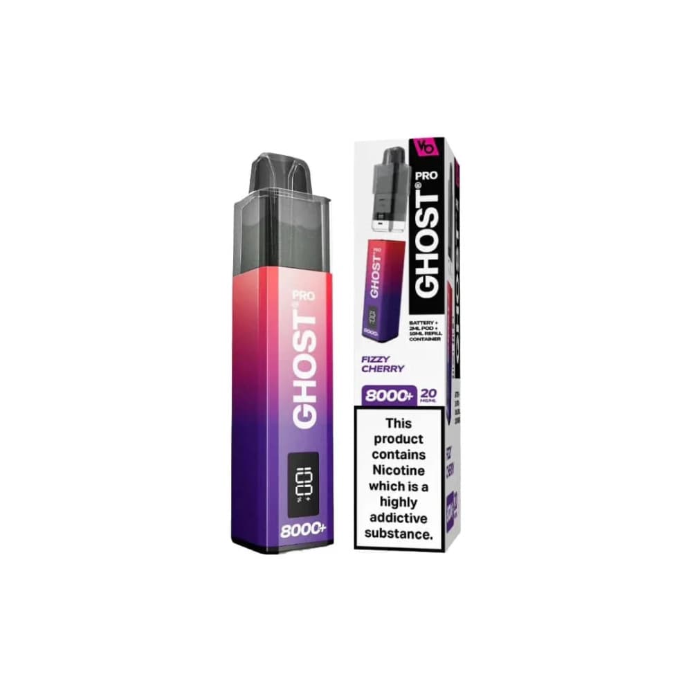  Fizzy Cherry Ghost Pro 8000 Prefilled Vape Kit Box of 5