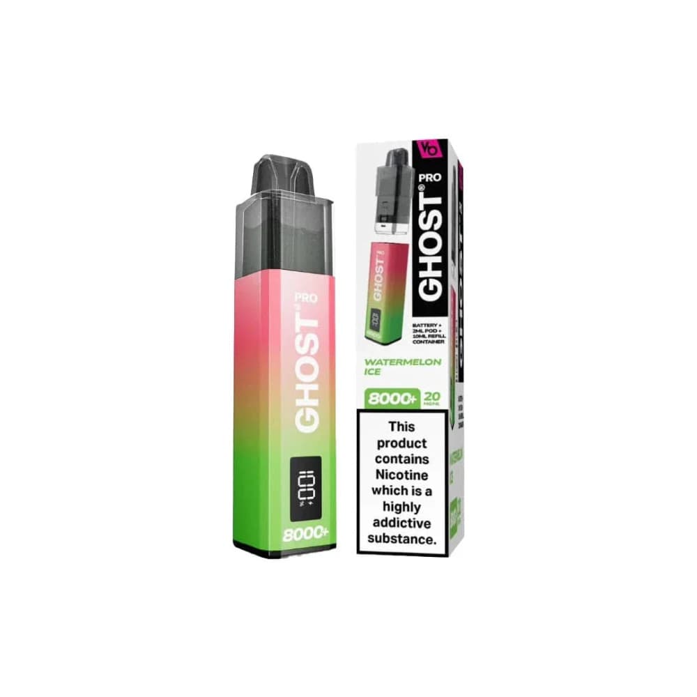  Watermelon Ice Ghost Pro 8000 Prefilled Vape Kit Box of 5