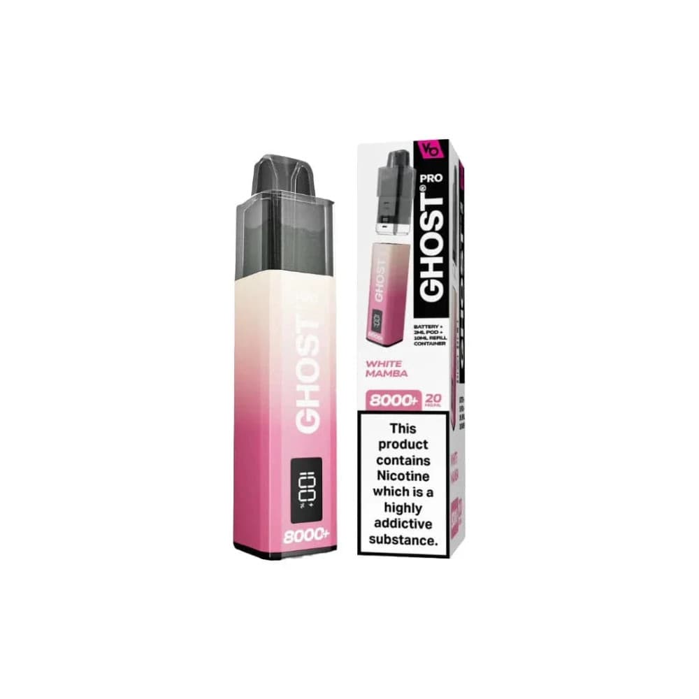  White Mamba Ghost Pro 8000 Prefilled Vape Kit Box of 5