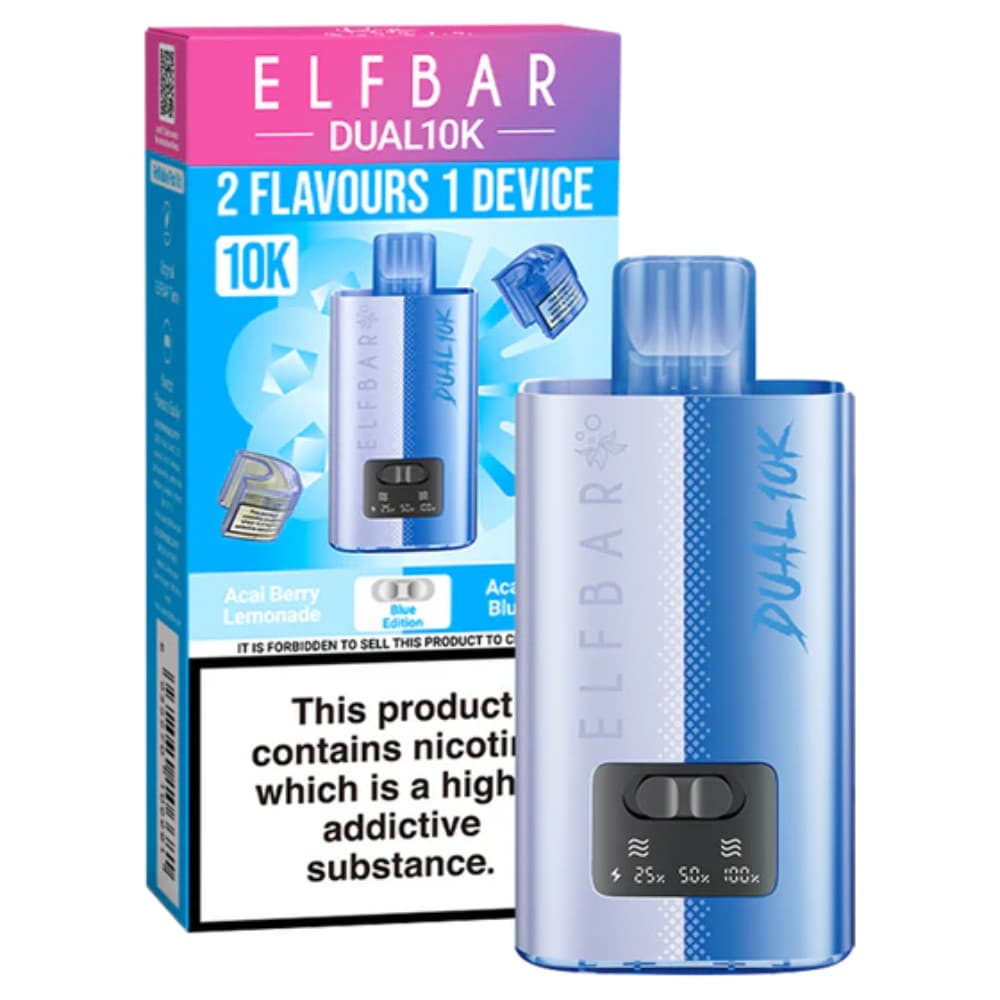  Blue Edition Elf Bar Dual 10k Vape Kit Box of 5