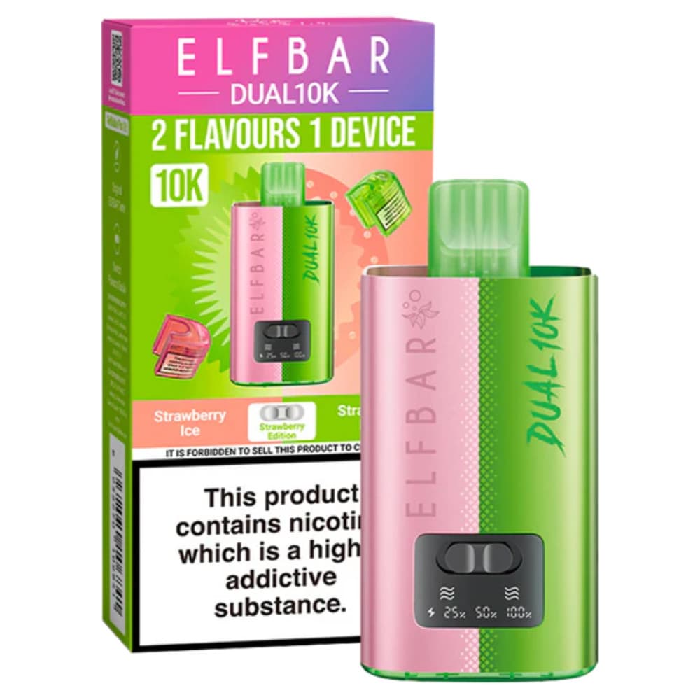  Strawberry Edition Elf Bar Dual 10k Vape Kit Box of 5