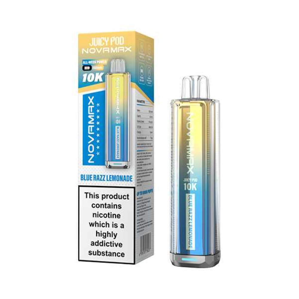  Blue Razz Lemonade Juicypod Novamax 10k Vape Kit Box of 5