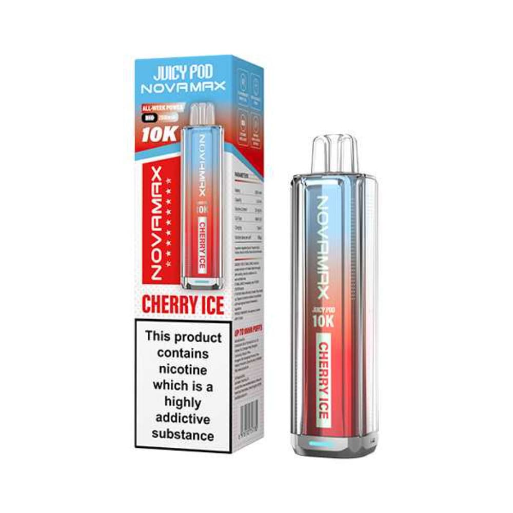  Cherry Ice Juicypod Novamax 10k Vape Kit Box of 5