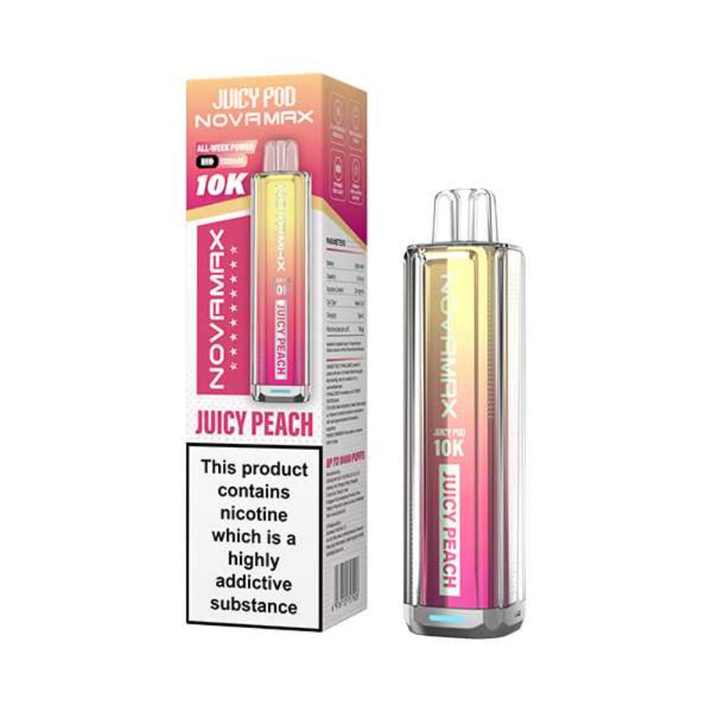  Juicy Peach Juicypod Novamax 10k Vape Kit Box of 5