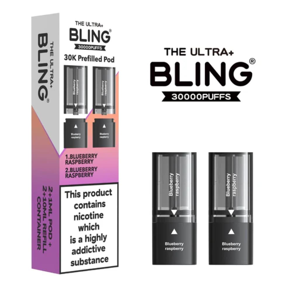  Blueberry Raspberry The Crystal Bling Ultra Plus 30k Pods Pack of 5