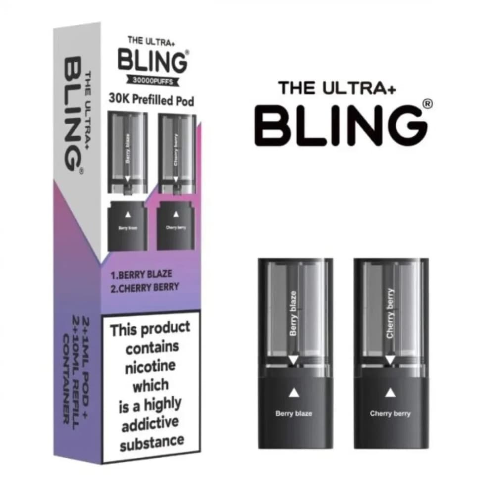  Berry Blaze/Cherry Berry The Crystal Bling Ultra Plus 30k Pods Pack of 5
