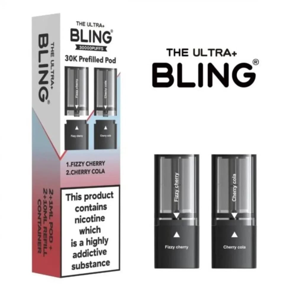  Fizzy Cherry/Cherry Cola The Crystal Bling Ultra Plus 30k Pods Pack of 5