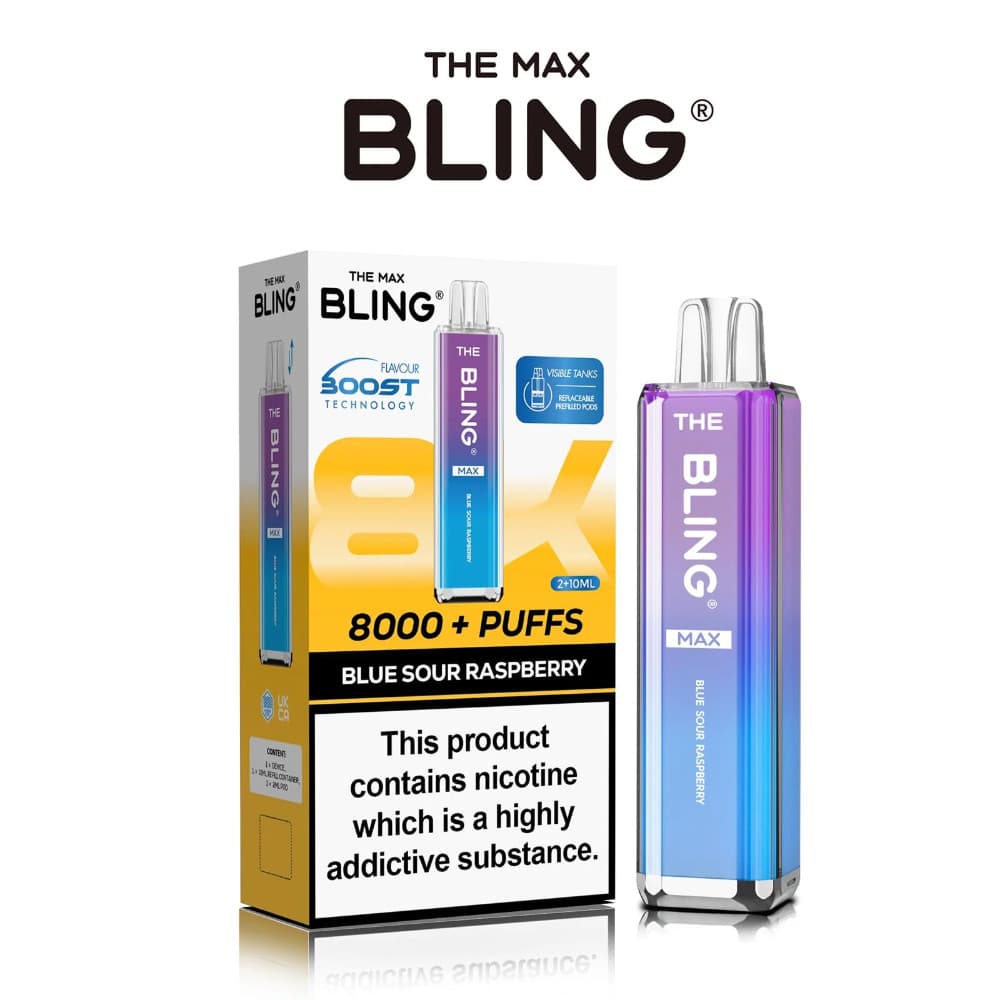  Blue Sour Raspberry The Crystal Bling Pro Max 10k Vape Kit Box of 5