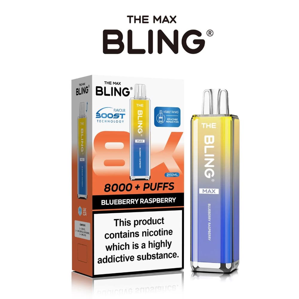  Blueberry Raspberry The Crystal Bling Pro Max 10k Vape Kit Box of 5