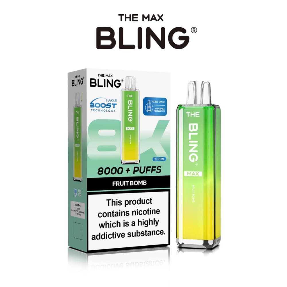  Fruit Bomb The Crystal Bling Pro Max 10k Vape Kit Box of 5