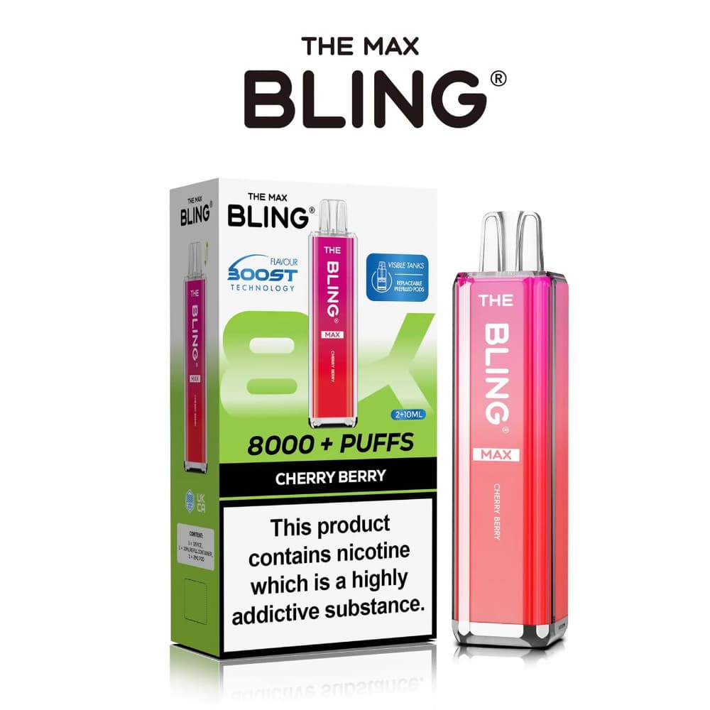  Cherry Berry The Crystal Bling Pro Max 10k Vape Kit Box of 5