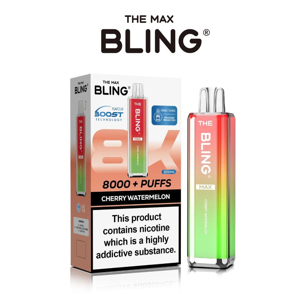  Cherry Watermelon The Crystal Bling Pro Max 10k Vape Kit Box of 5