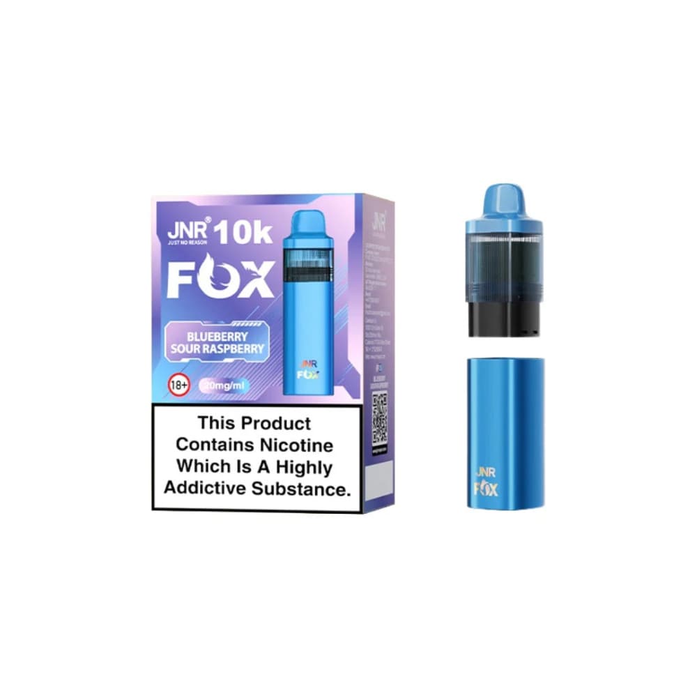  Blueberry Sour Raspberry JNR Fox 10k Prefilled Pods Pack of 5