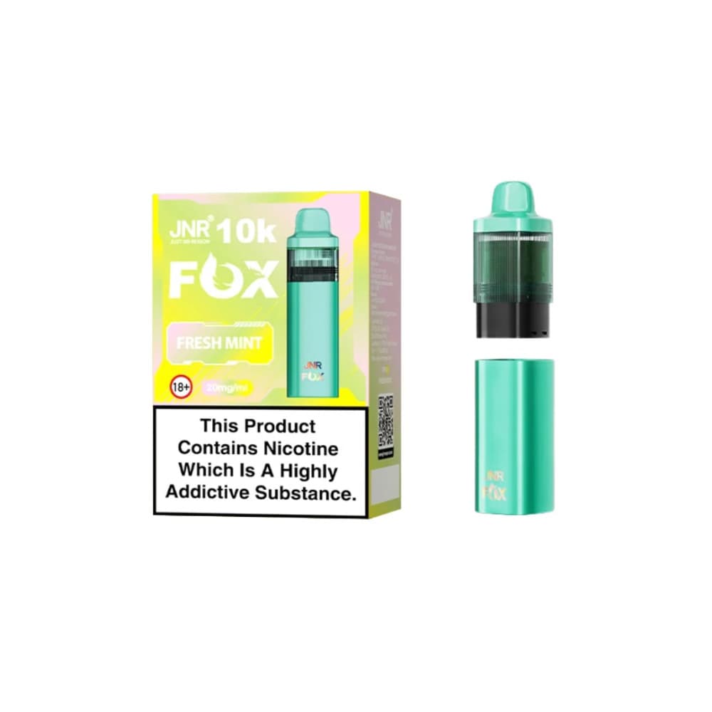  Fresh Mint JNR Fox 10k Prefilled Pods Pack of 5