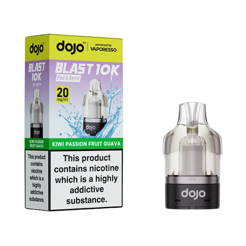  Kiwi Passion Fruit Guava Vaporesso Dojo Blast 10K Pods Pack of 5