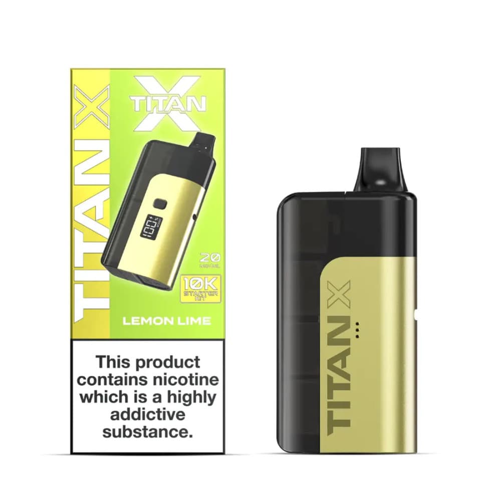  Lemon Lime Titan X 10k Prefilled Vape Kit Box of 5