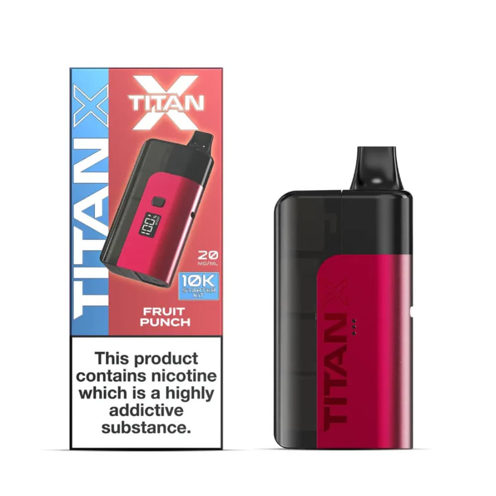  Fruit Punch Titan X 10k Prefilled Vape Kit Box of 5