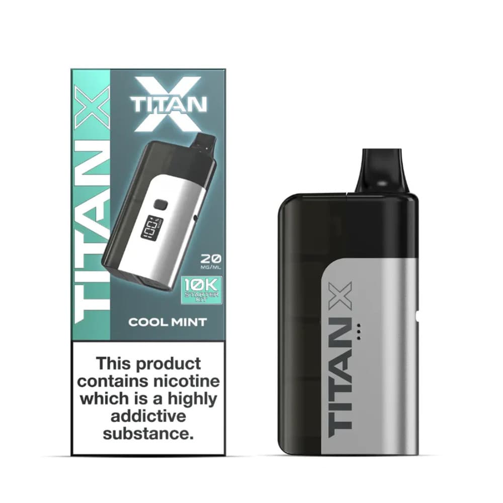  Cool Mint Titan X 10k Prefilled Vape Kit Box of 5