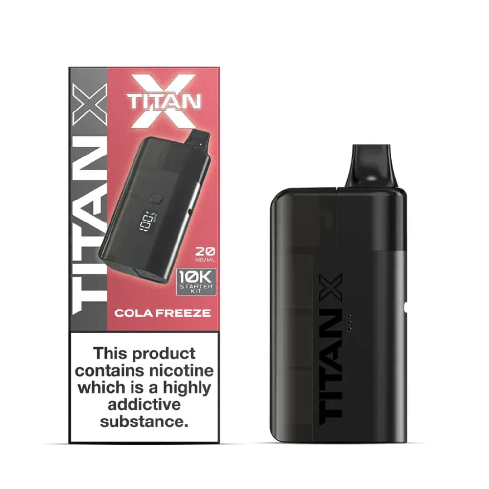  Cola Freeze Titan X 10k Prefilled Vape Kit Box of 5