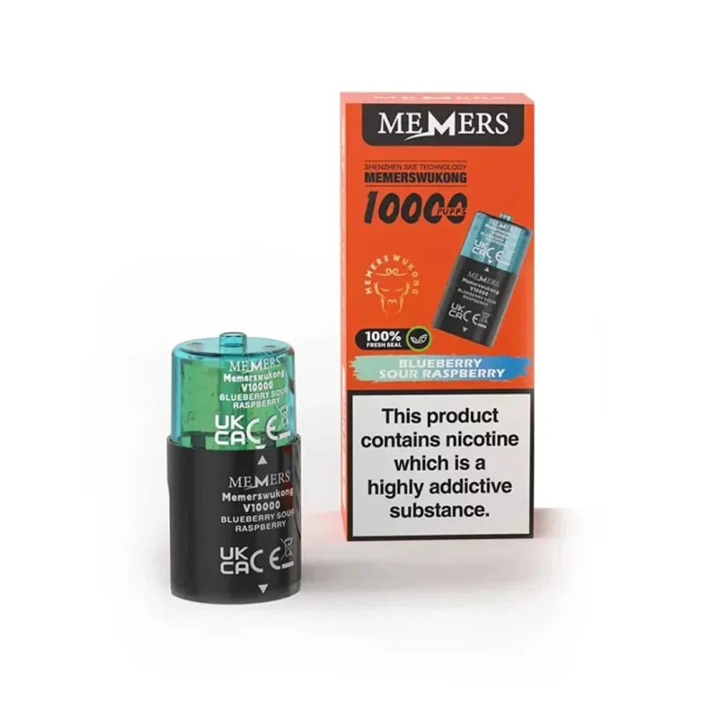  Blueberry Sour Raspberry Ske Memers V10000 Pods Pack of 5