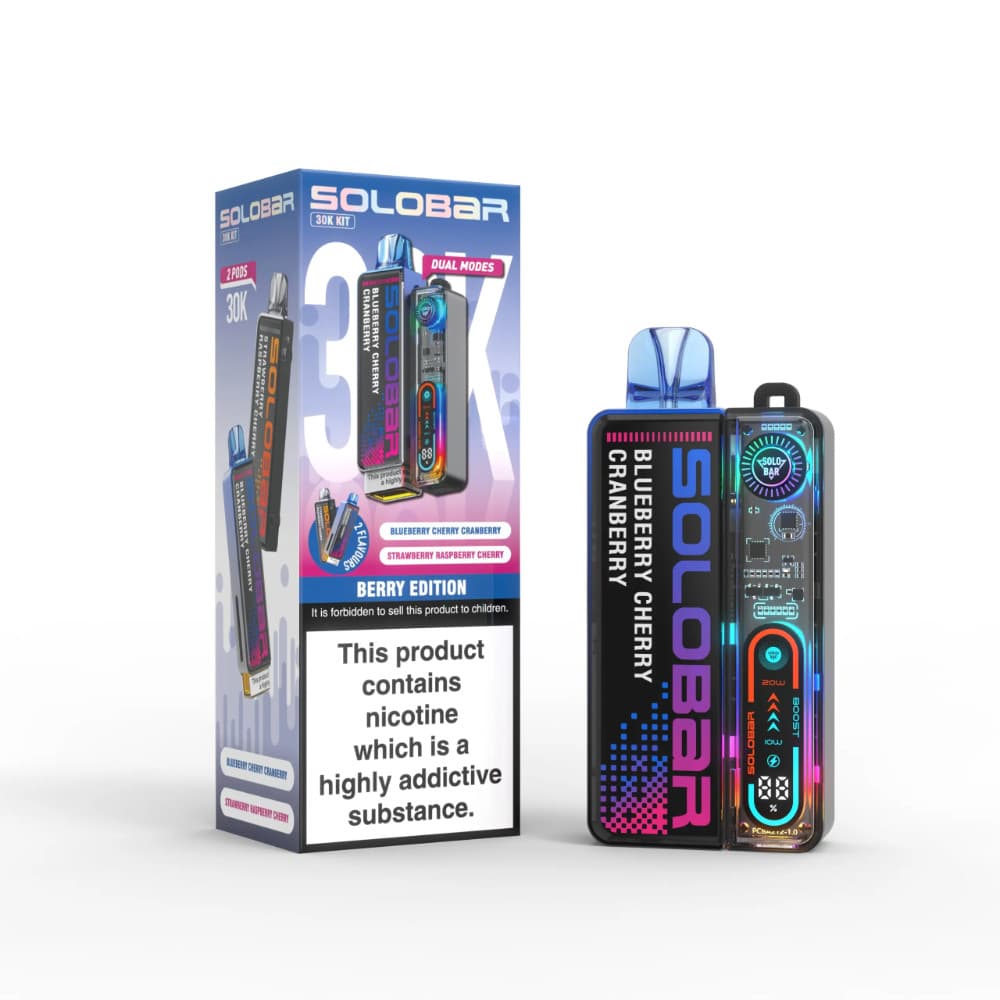  Berry Edition Solobar Boost 30k Vape Kit Box of 5