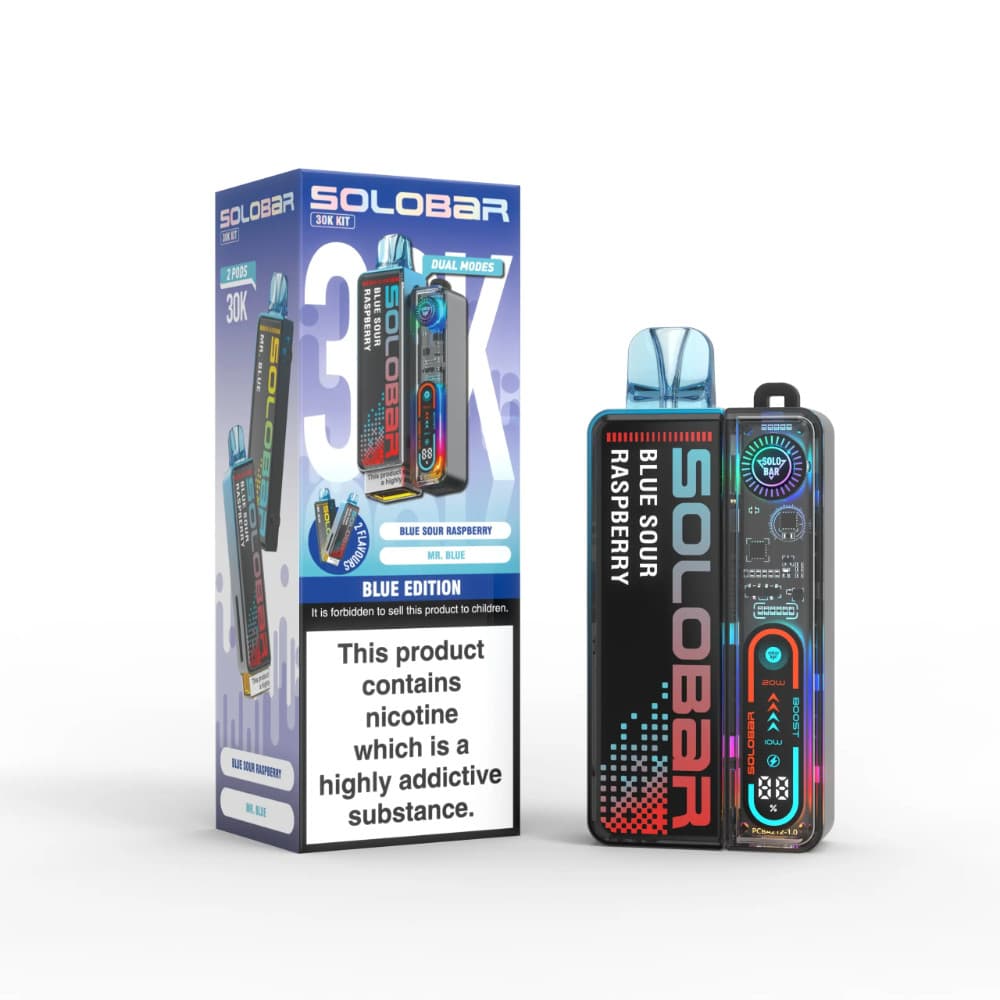  Blue Edition Solobar Boost 30k Vape Kit Box of 5