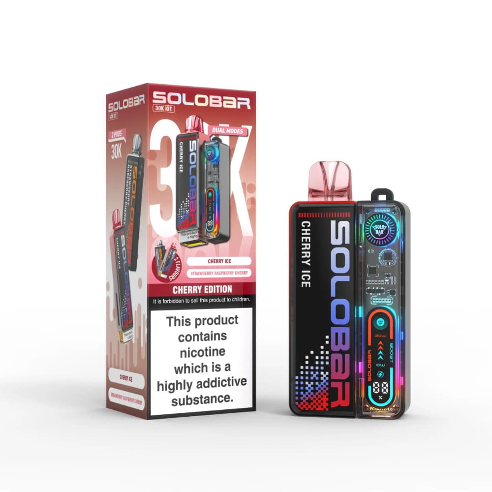  Cherry Edition Solobar Boost 30k Vape Kit Box of 5