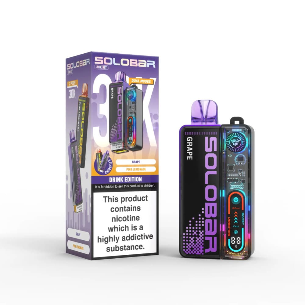  Drink Edition Solobar Boost 30k Vape Kit Box of 5