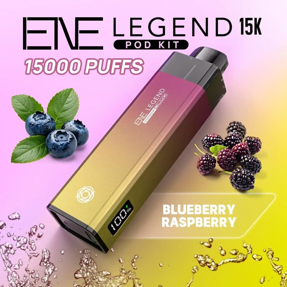  Blueberry Raspberry Elux Ene Legend 15k Vape Kit Box of 5