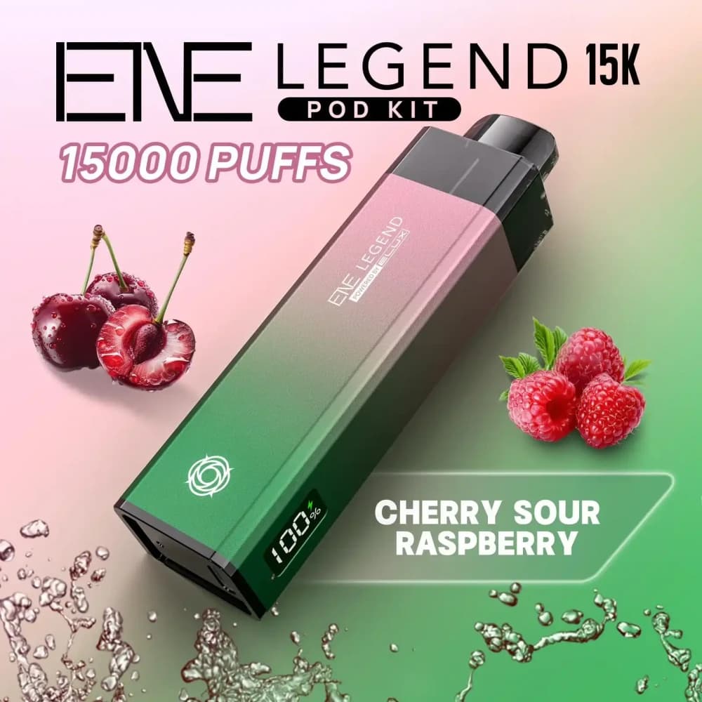  Cherry Sour Raspberry Elux Ene Legend 15k Vape Kit Box of 5